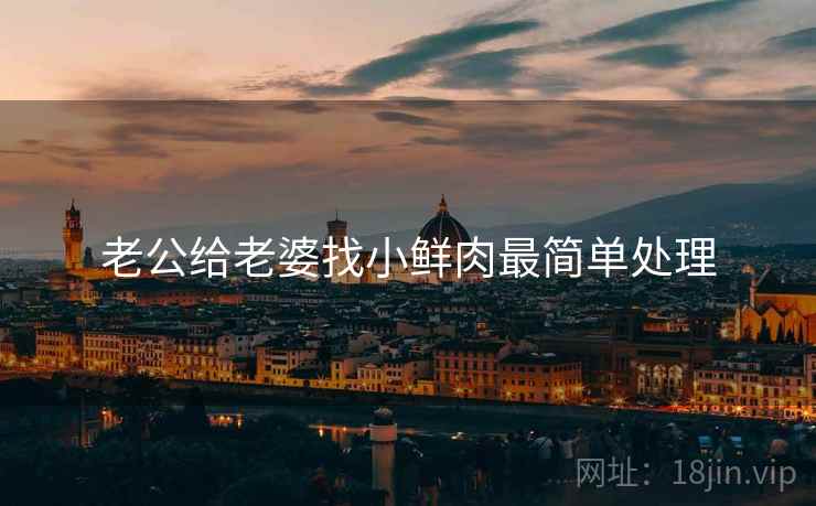 老公给老婆找小鲜肉最简单处理